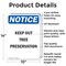 Signmission Keep Out Tree Preservation OSHA Notice Sign, Aluminum, 10in W x 14in L, 2PK OS-2PACK-NS-A-1014-V-13859 - alternate 5